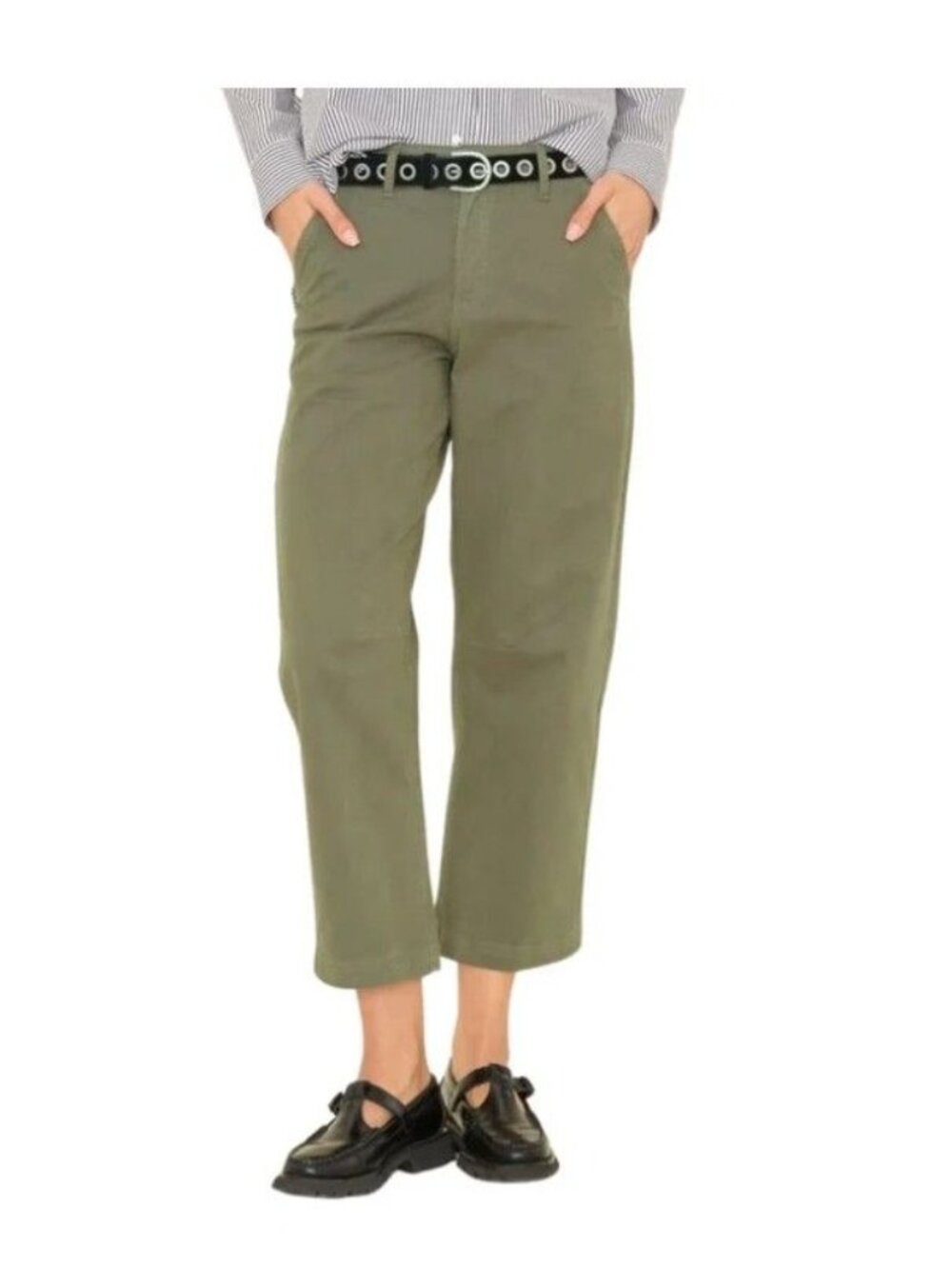 XiRENA Rancho Pant Cropped Barrel Leg in Army Green Size 29 NEW!
